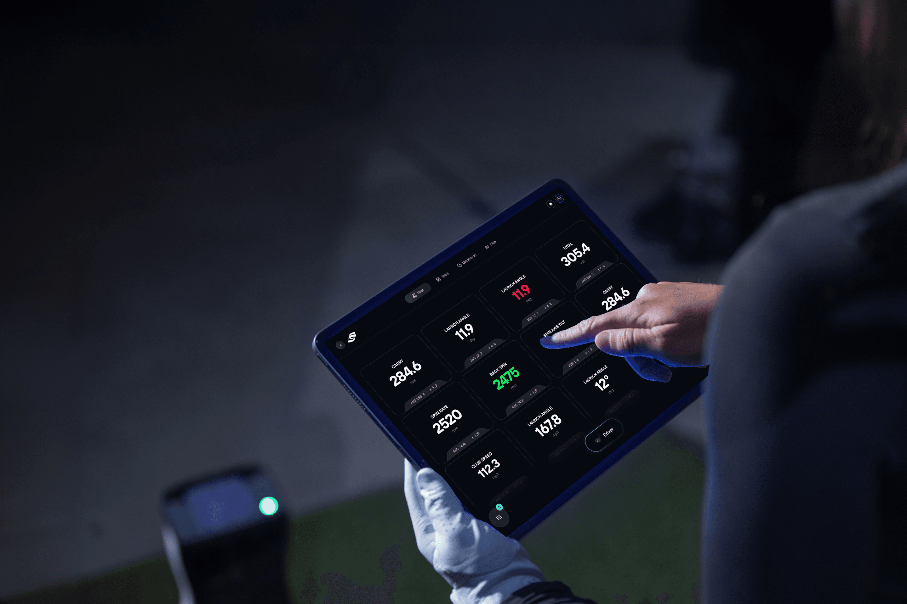 Mockup tablet data tiles